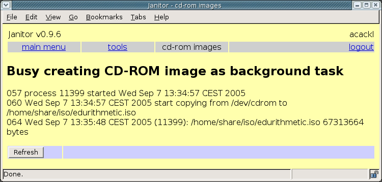 [ choosing the name for a CD-ROM image ]