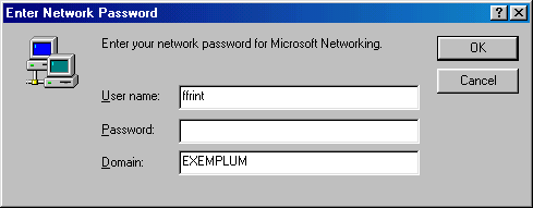 [ enter network password dialogue with the name of the previous user ]