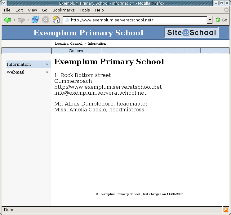 [ main screen of Exemplum website ]