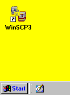 [ generic WinSCP icon on the Desktop]