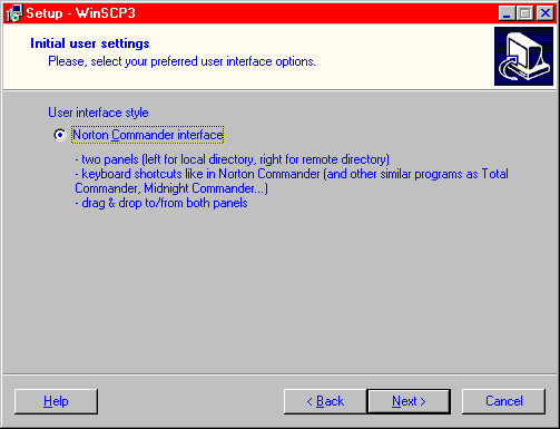 [ WinSCP initial user settings ]